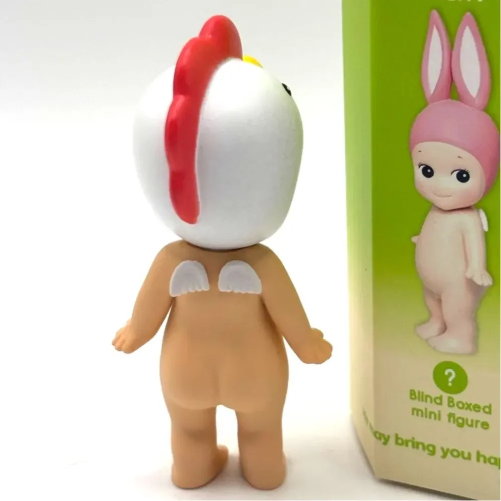 New Kawaii Cupid Angel Mini Figure in Cockerel Bird Costume, Cute Toy, Gift
